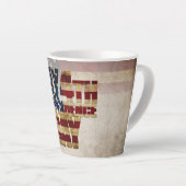 4 juli Onafhankelijkheidsdag  vlag ontwerp Latte Mok (Rechterhoek)