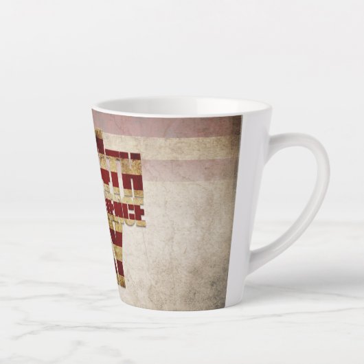 4 juli Onafhankelijkheidsdag  vlag ontwerp Latte Mok (Rechts)