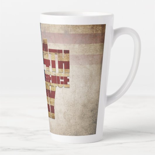 4 juli Onafhankelijkheidsdag  vlag ontwerp Latte Mok (Rechts)