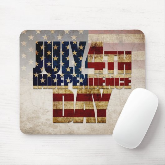 4 juli Onafhankelijkheidsdag  vlag ontwerp Muismat (Met muis)
