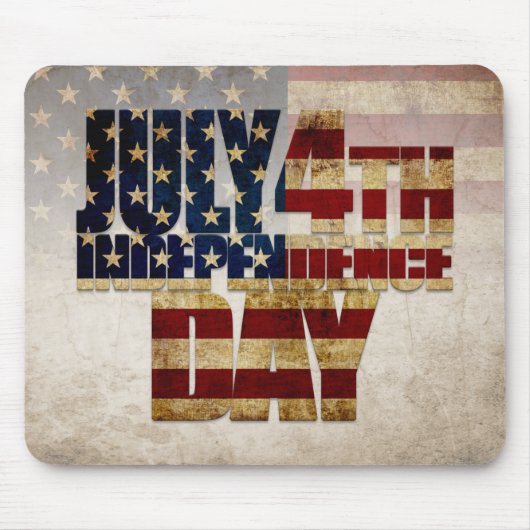 4 juli Onafhankelijkheidsdag vlag ontwerp Muismat (Voorkant)