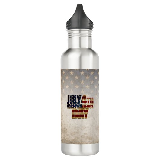 4 juli Onafhankelijkheidsdag  vlag ontwerp Waterfles (Links)