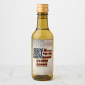 4 juli Onafhankelijkheidsdag  vlag ontwerp Wijn Etiket (Voorkant)