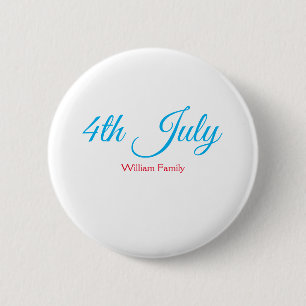 4 juli onafhankelijkheidsdag voeg naam tekst aan ronde button 5,7 cm