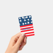 4 juli onafhankelijkheidsdag voeg naam tekst VS vl Badge (Handheld)