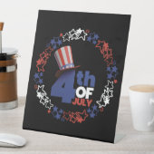 4 juli Onafhankelijkheidsdag voetstuk teken Reclamebord Met Voetstuk (Insitu)