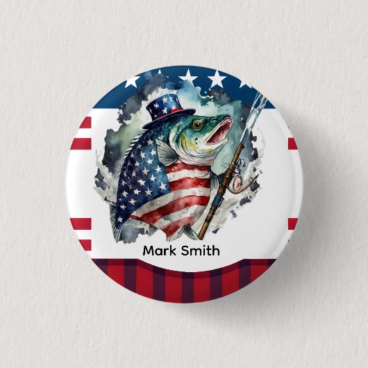 4 juli Onafhankelijkheidsdag voor de liefhebbers v Ronde Button 3,2 Cm (Voorkant)
