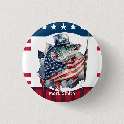 4 juli Onafhankelijkheidsdag voor de liefhebbers v Ronde Button 3,2 Cm (Voorkant)