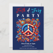 4 juli-Onafhankelijkheidsdag-Vredesteken- Kaart (Voorkant)