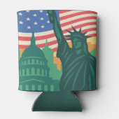 4 juli Onafhankelijkheidsdag Vrijheidsbeeld Blikjeskoeler (Achterkant)