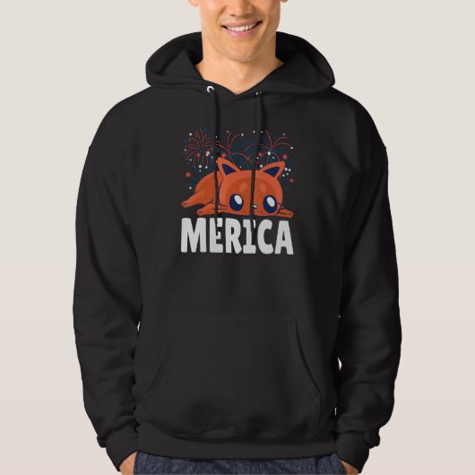 4 juli Onafhankelijkheidsdag VS Amerikaanse Cute C Hoodie (Voorkant)