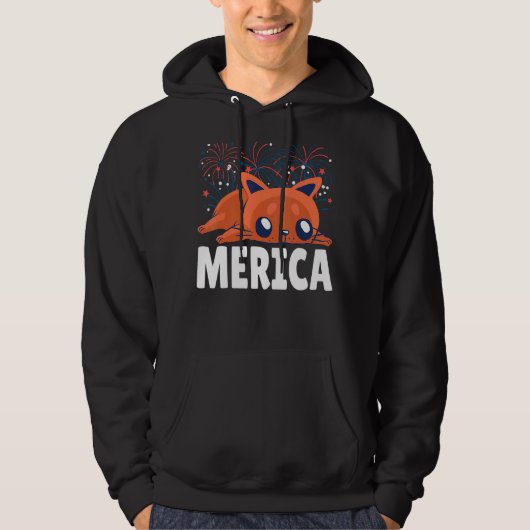 4 juli Onafhankelijkheidsdag VS Amerikaanse Cute C Hoodie (Voorkant)