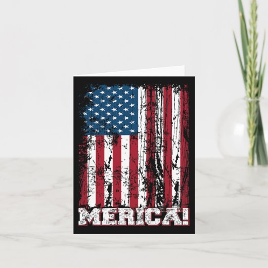 4 juli Onafhankelijkheidsdag VS Amerikaanse vlag P Kaart (Voorkant)