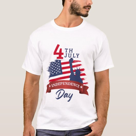 4 juli Onafhankelijkheidsdag VS T-shirt (Voorkant)