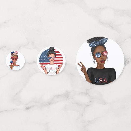 4 juli Onafhankelijkheidsdag VS Verjaardag Confetti (Achterkanten)