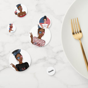 4 juli Onafhankelijkheidsdag VS Verjaardag Confetti