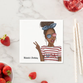 4 juli Onafhankelijkheidsdag VS Verjaardag Servet