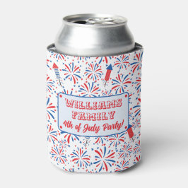 4 juli Onafhankelijkheidsdag Vuurwerk Patroon Blikjeskoeler
