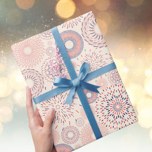 4 juli Onafhankelijkheidsdag Vuurwerkpatroon Cadeaupapier