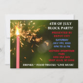 4 juli Onafhankelijkheidspartij Sparkler Kaart (Voorkant)