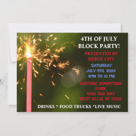 4 juli Onafhankelijkheidspartij Sparkler Kaart