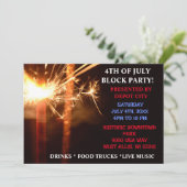 4 juli Onafhankelijkheidspartij Sparkler Kaart (Staand voorkant)