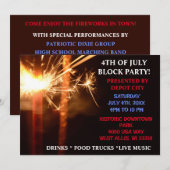 4 juli Onafhankelijkheidspartij Sparkler Kaart (Voorkant / Achterkant)