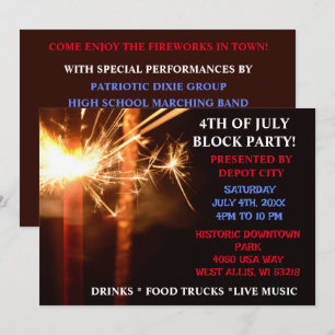 4 juli Onafhankelijkheidspartij Sparkler Kaart