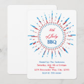 4 juli Onafhankelijkheidsster Star Lijst Uitnodigi Kaart (Voorkant / Achterkant)