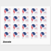 4 juli Onafhankelijkheidsvakantie Zakelijk Vierkante Sticker (Vel)