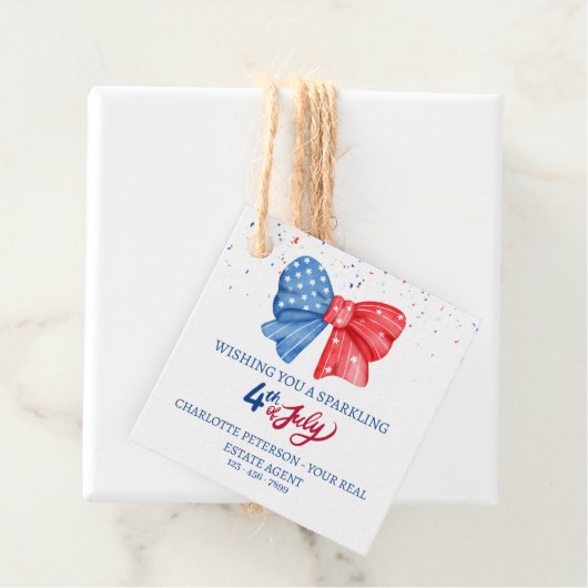 4 juli onroerend goed zomer Pop door cadeau Labels (In situ)