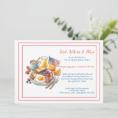 4 juli Ontbijt uitnodiging – Patriottisch (Staand voorkant)