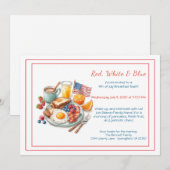 4 juli Ontbijt uitnodiging – Patriottisch (Voorkant / Achterkant)