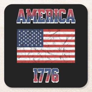 4 juli ontwerp kartonnen onderzetters