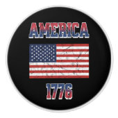 4 juli ontwerp keramische knop (Voorkant)