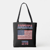 4 juli ontwerp tote bag (Achterkant)