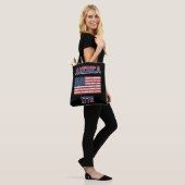 4 juli ontwerp tote bag (Op model)