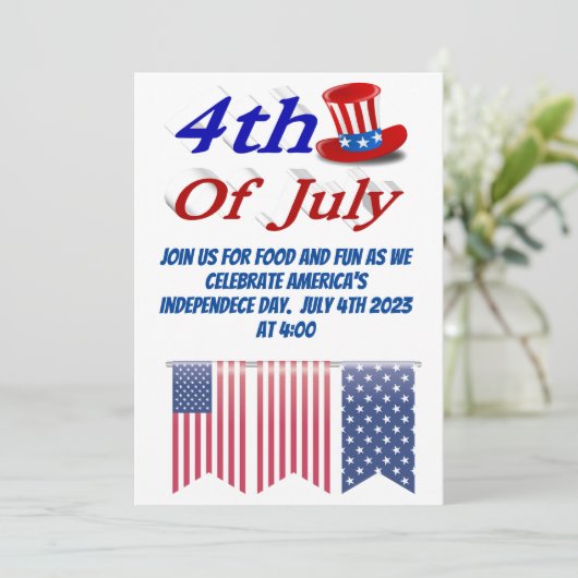 4 juli oom Sam Kaart (Staand voorkant)