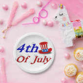 4 juli oom Sam Papieren Bordje (Feest)