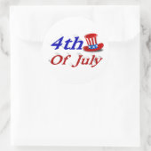 4 juli oom Sam Ronde Sticker (Tas)