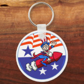 4 juli oom Sam Sleutelhanger (Voorkant)