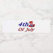 4 juli oom Sam Waterfles Etiket (Enkel label)