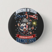 4 juli opossum hangende knop ronde button 5,7 cm (Voorkant)