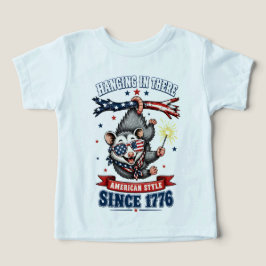 4 juli opossum hangende peuter t-shirt
