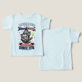 4 juli opossum hangende peuter t-shirt (Ontwerp Voorkant & Achterkant)