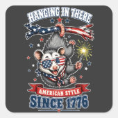 4 juli opossum hangende sticker (Voorkant)