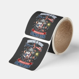 4 juli opossum hangende sticker