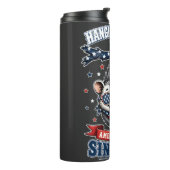 4 juli opossum hangende thermische tumbler thermosbeker (Gedraaid links)