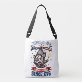 4 juli opossum schoudertas crossbody tas
