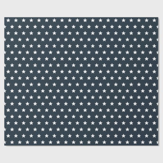 4 juli Oude Glorie Blauwe en Rustieke Witte Sterre Cadeaupapier (Vlak)